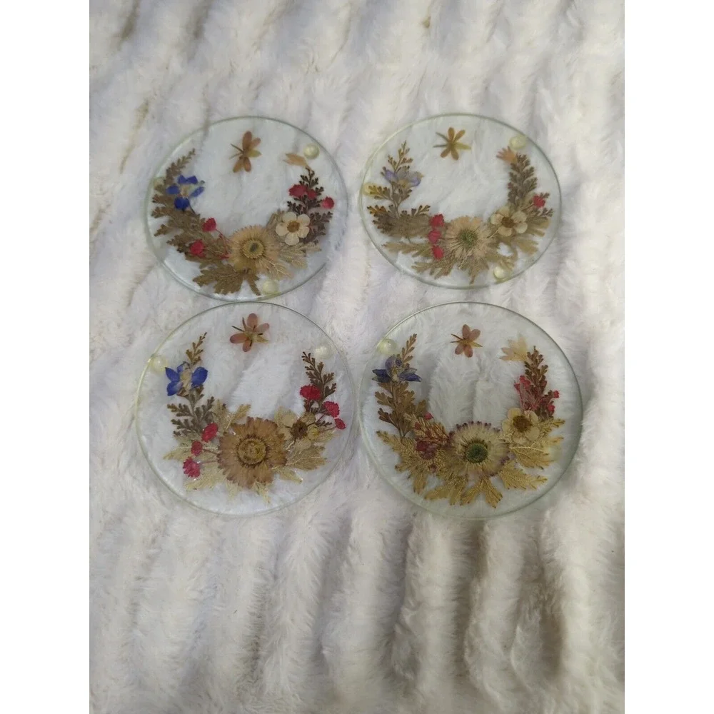 Set Of‎ 8 Round Acrylic Coasters 4